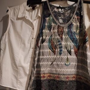 2 womens western shirts